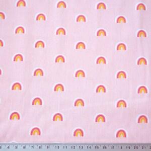 Cotton fabric, rainbow, children&#39;s fabric, baby fabric, rosé