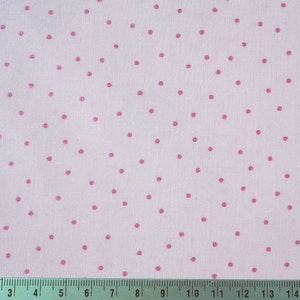 Pink, metallic dots, cotton fabric, light pink, old pink