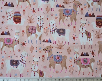 Cotton fabric, llama, children's fabric, baby fabric