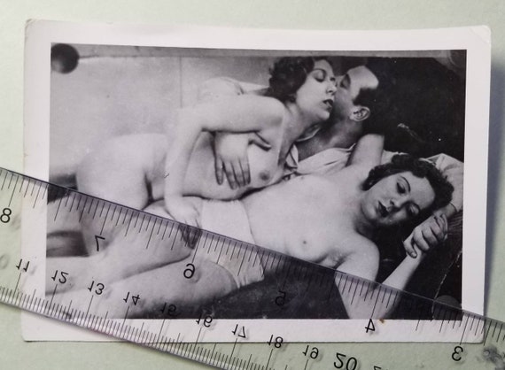 Rare Vintage Antique Sexy 2 WOMEN With MAN NUDES Sex Art - Etsy Ireland
