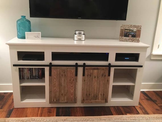 Handmade Custom Farmhouse Sliding Barn Door Entertainment Etsy