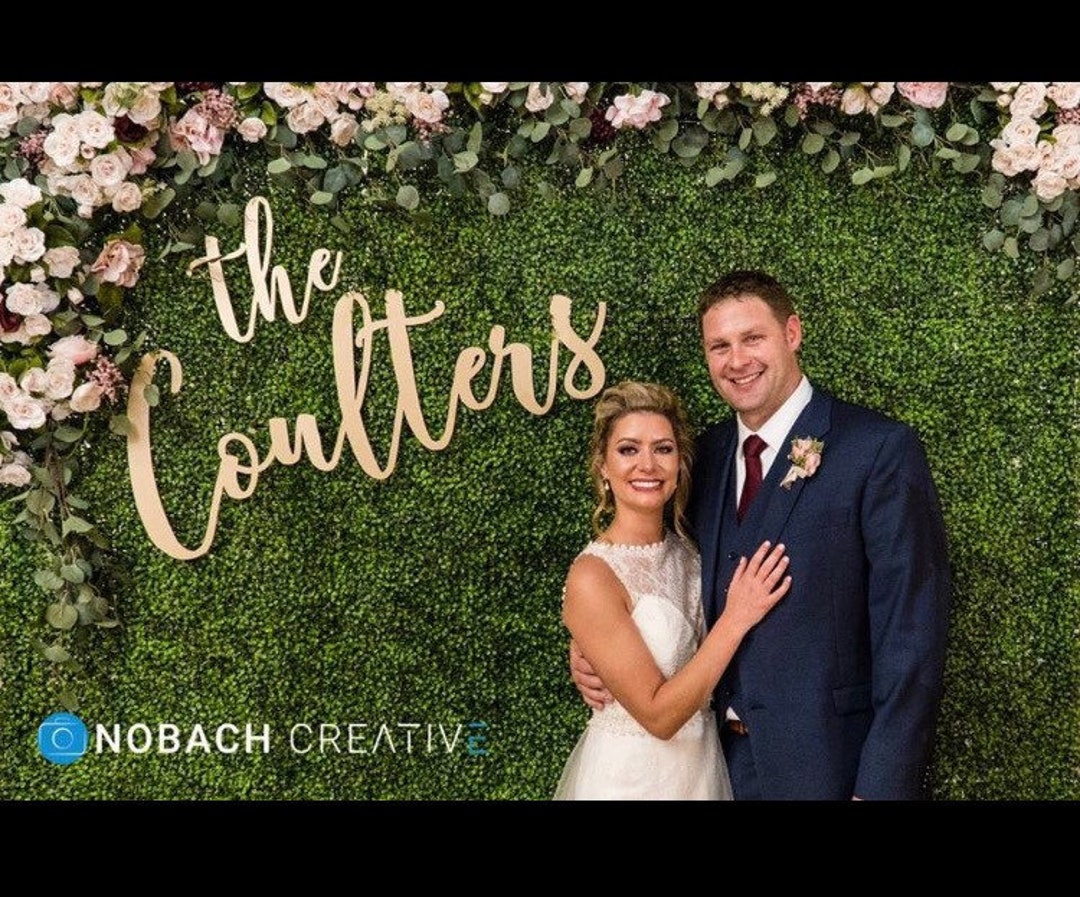 Custom Metal Name Sign Wedding Backdrop Name Sign Etsy