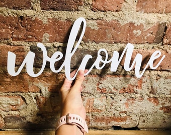 Mini Welcome Sign | Small Metal Welcome Sign