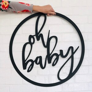 Oh Baby Metal Backdrop Sign - Etsy