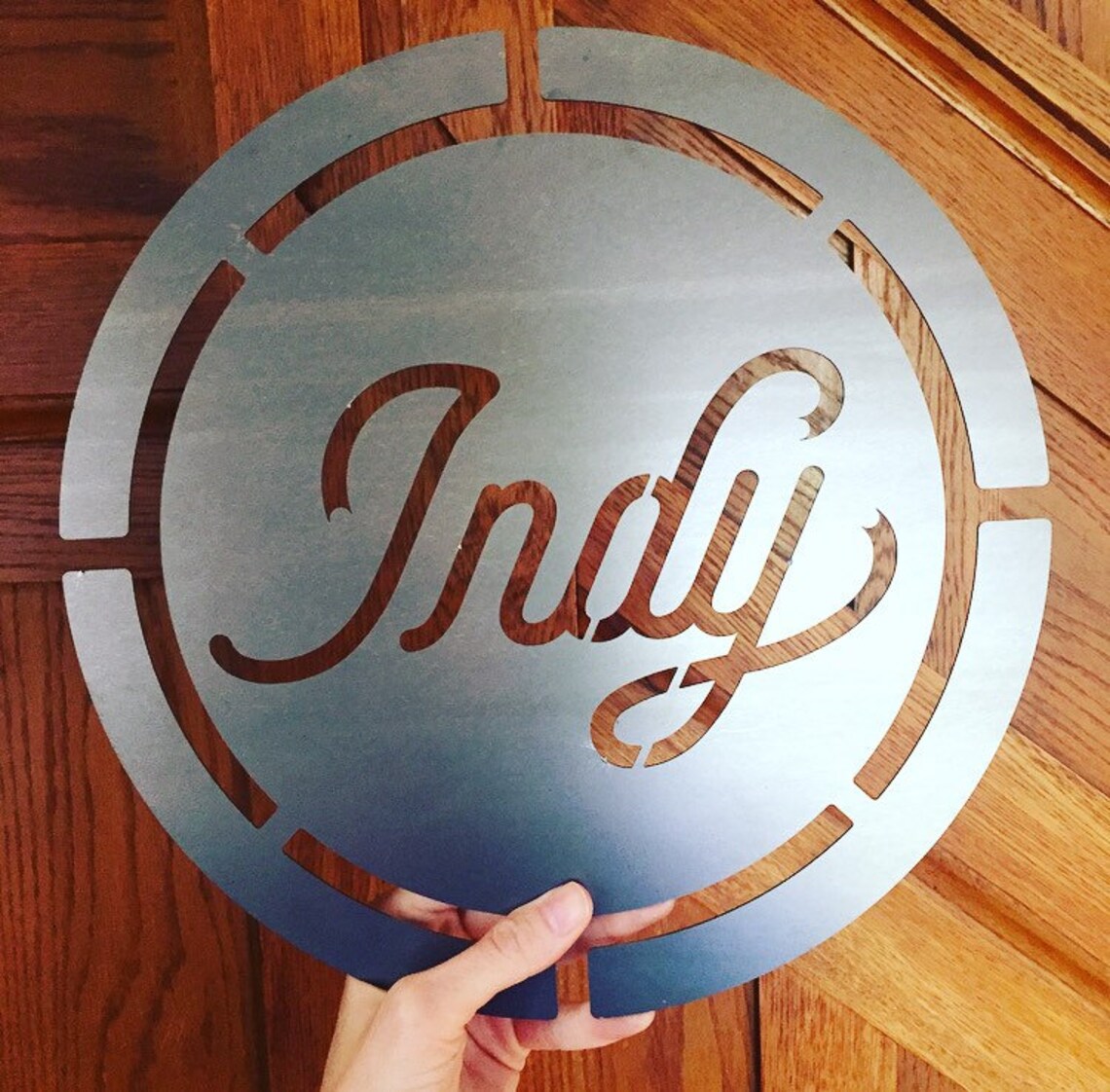 Indy Circle Sign City Sign Indianapolis Sign Indianapolis Etsy