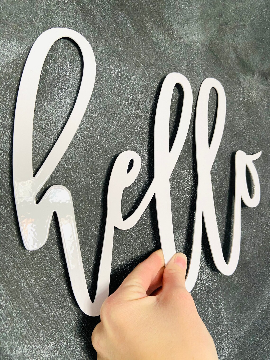 Metal Hello Sign | Etsy