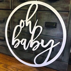 Oh Baby Metal Backdrop Sign - Etsy