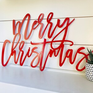 Metal Merry Christmas Sign - Etsy