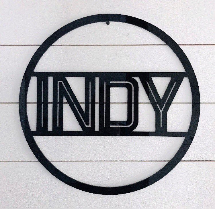 Indy Metal Sign Zionsville Sign Indianapolis Sign Etsy
