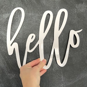 Metal Hello Sign | Etsy