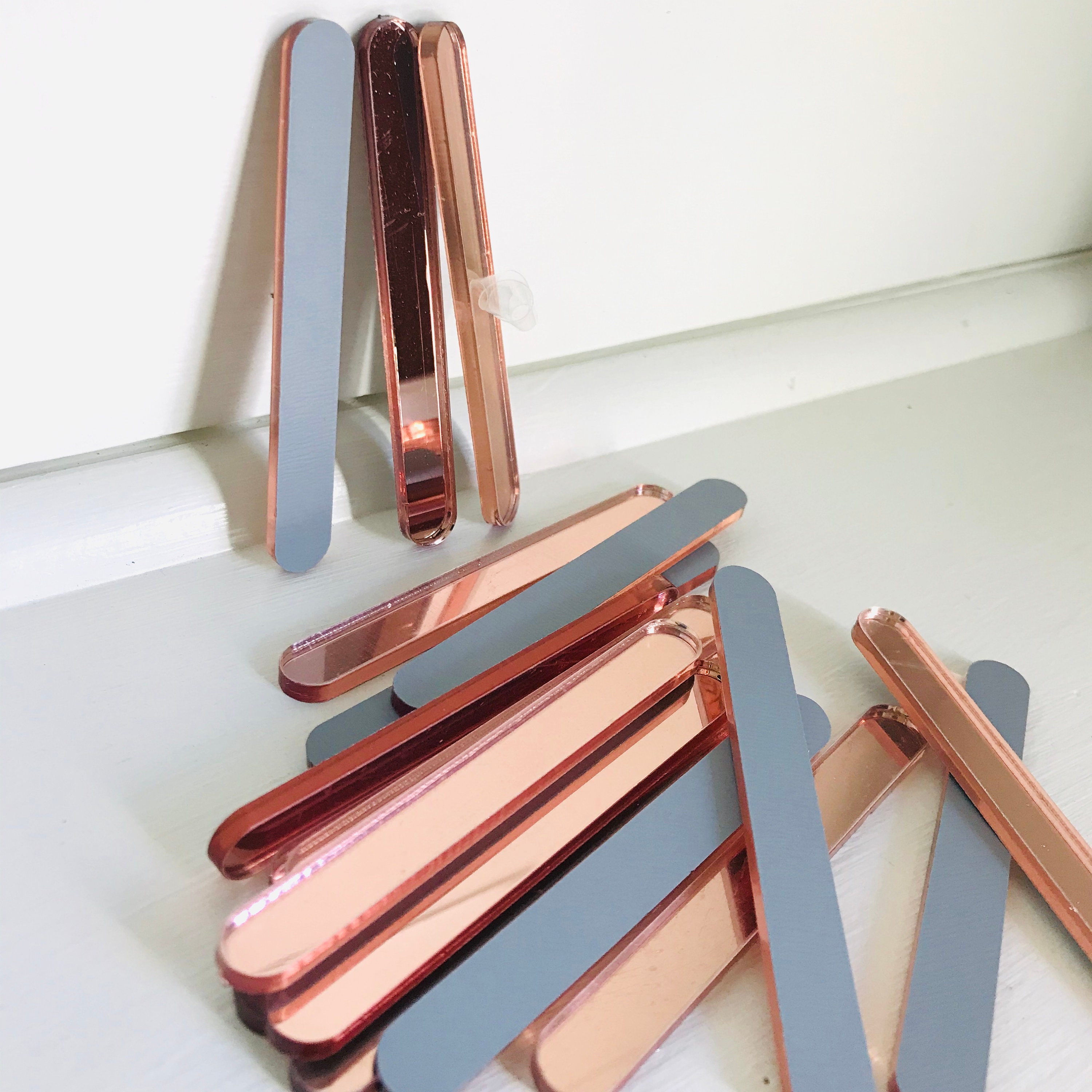 ACRYLIC POPSICLE STICKS ROSE GOLD 25PC — Cakers Warehouse