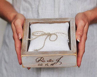 rustic wedding ring box