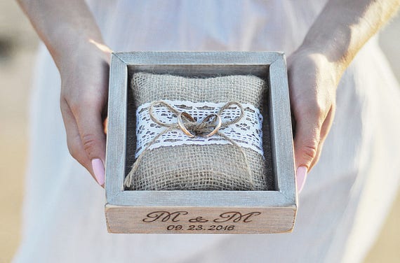 Wedding Ring Box Personalized Ring Bearer Box Alternative Ring Etsy