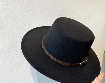 Amish Hutterite Made Black Felt Hat
