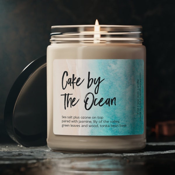 Cake by the Ocean Candle, Beach Wedding Gift for Couple, Funny Engagement Gift, After Wedding Present for Friend, Bride & Groom, Newlyweds