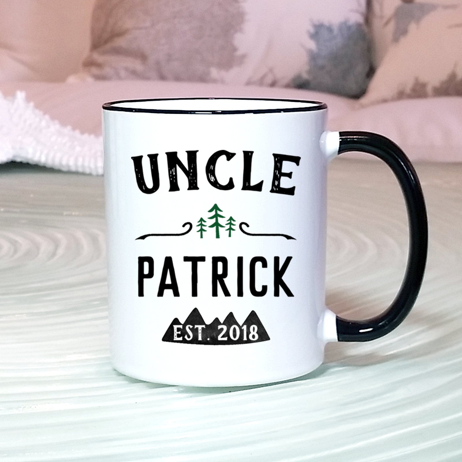 New Uncle Gift Pregnancy Announcement Custom Name Uncle Mug Etsy