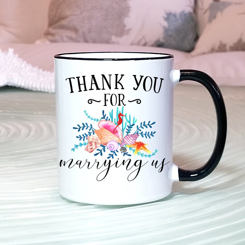 Thank You For Marrying Us Mug Wedding Officiant Mug Wedding Officiant Gift Idea Coffee Mugs Mugs