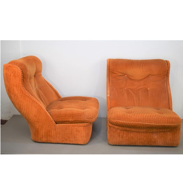 Pair of armchairs, Italy, 60s.