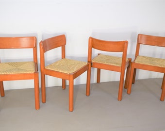 Ensemble de 4 chaises par Vico Magistretti pour Schiffini, Italie, 1960