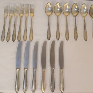 Krupp Berndorf cutlery set for 6 people, Italy, 1950s.