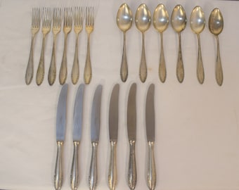 Krupp Berndorf cutlery set for 6 people, Italy, 1950s.
