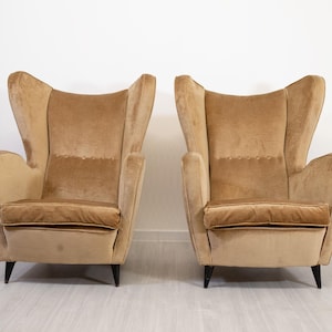 Pair of Bergere Armchairs, Italy, 1950