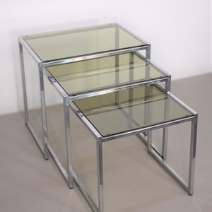 Trio of small tables, Italy, 70s