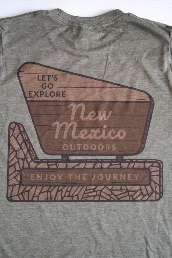 New Mexico Parks T-Shirt, Soft Cozy Breathable Poly-cotton Wicking Modern Fit Shirt, Let's Explore, Enjoy the Journey, Traverse Shirt