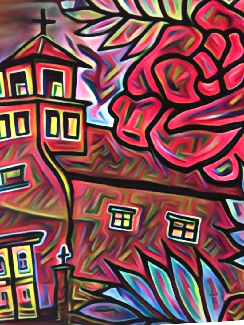 11x14 Catholic Church Art Modern Abstract Painting Archival Etsy