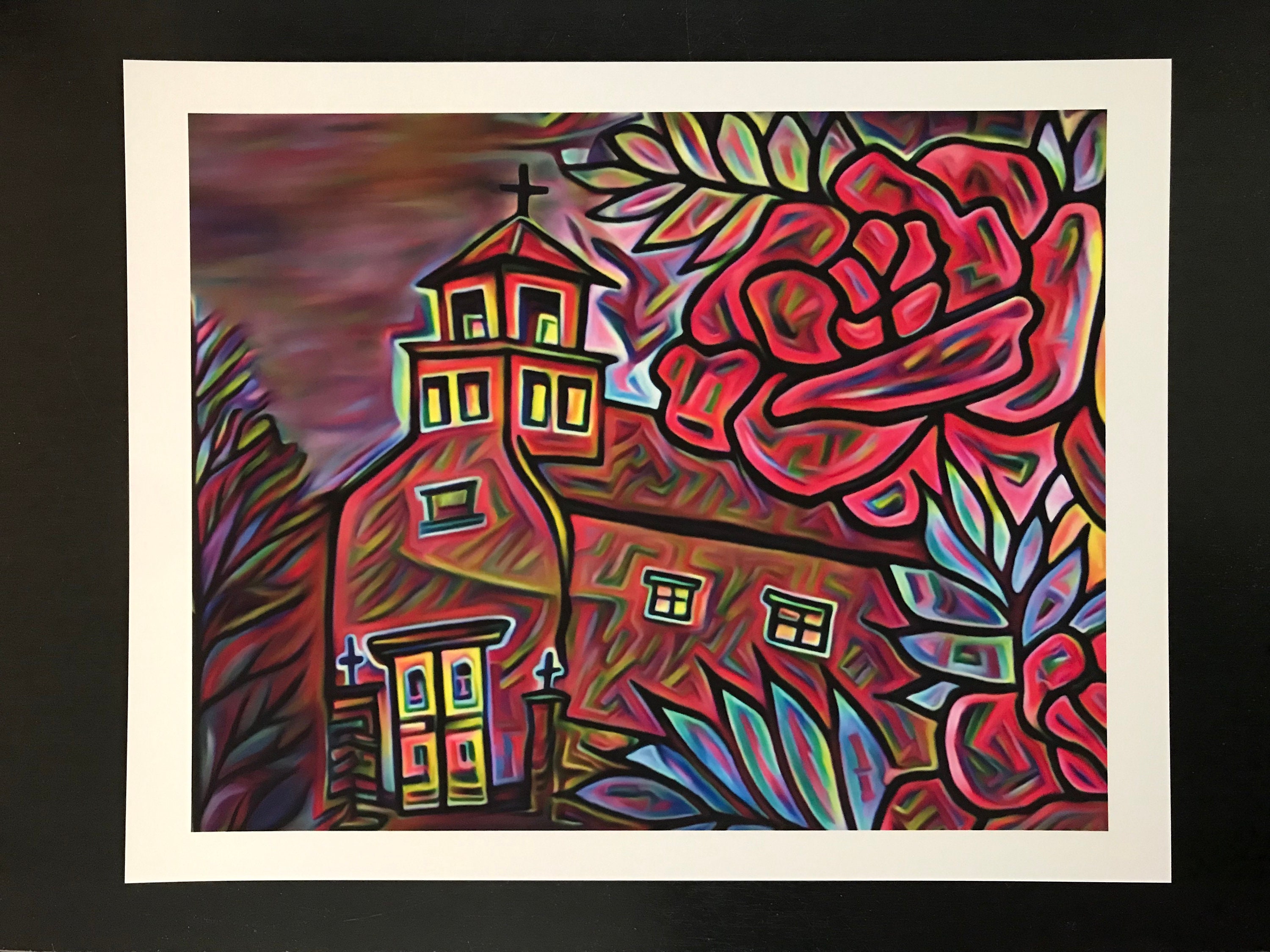 11x14 Catholic Church Art Modern Abstract Painting Archival Etsy