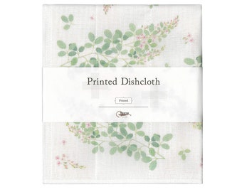 Nawrap Printed Dishcloth, Made in Japan, Bush Clover Print