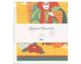 Nawrap Printed Dishcloth, Made in Japan, Traditional Kabuki