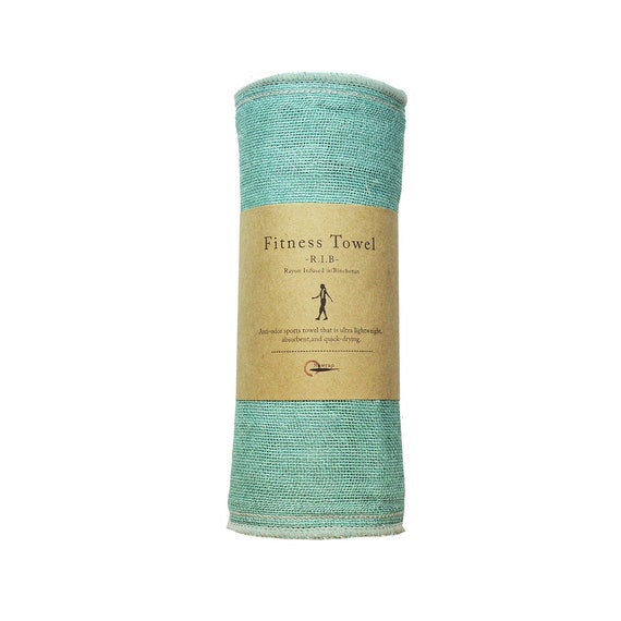 Nawrap Charcoal-Infused Fitness Towel, Turquoise X Gray