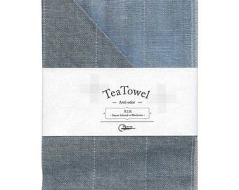 Nawrap R.I.B. Tea Towel, Aqua x Charcoal