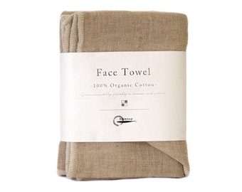 Nawrap Organic Cotton Face Towel, Brown