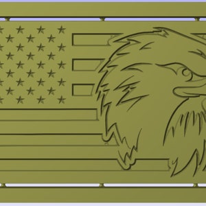 Small American Flag with Eagle SVG | Patriotic Flag Design | Digital Download for Laser Engraving, CNC, Cricut, and Vinyl Projects