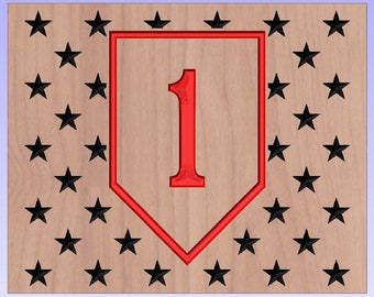 Big Red One 1st Infantry Division Union SVG and DXF file