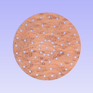 15インチ スピナー ライトショー プロップ SVG | 12 mm RGB ピクセル用 61 個の穴 | クリスマス ライト ディスプレイ カット ファイル | ホリデー デコレーション SVG