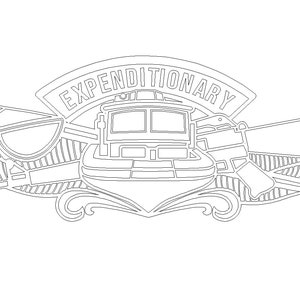 Navy Expeditionary Warfare Insignia SVG | Military Badge Digital File | Vector Download for Laser Engraving, CNC, Cricut, Vinyl