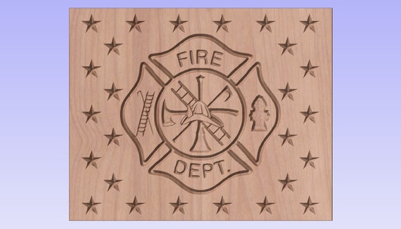 Firefighter Maltese Cross US Flag CNC Carving File (Digital Download)