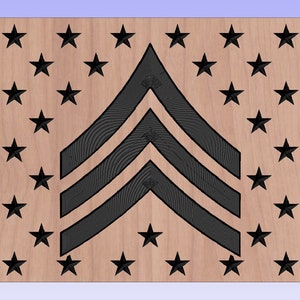 Army E-5 (SGT) Union SVG and DXF file