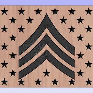 Army E-5 (SGT) Union SVG and DXF file