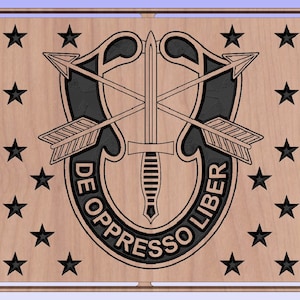 US Flag Union SVG DXF with Special Forces Insignia | Military Craft File for Laser or Cnc | Digital Download