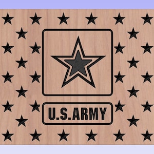 U.S. Army Logo Flag Union SVG | American Flag with Army Emblem | Digital Download for Laser Engraving, CNC, Cricut & Vinyl