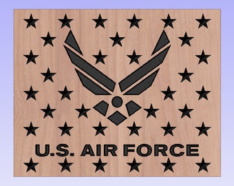 US Air Force Flag SVG DXF: Military Laser Cut File (Digital Download)