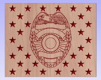 Insigne de police Union SVG Fichier DXF : conception CNC (téléchargement numérique)