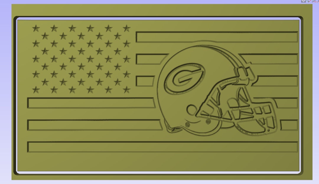 Green Bay Packer Flag Vector File Etsy