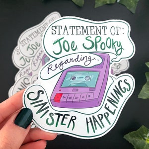 Joe Spooky Vinyl Sticker | The Magnus Archives | cute water weather proof for journal notebook