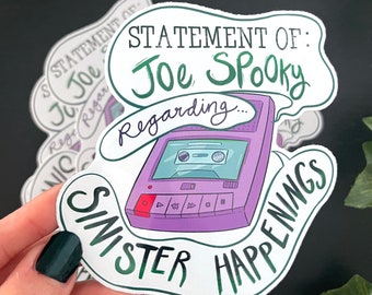Joe Spooky Vinyl Sticker | The Magnus Archives | cute water weather proof for journal notebook