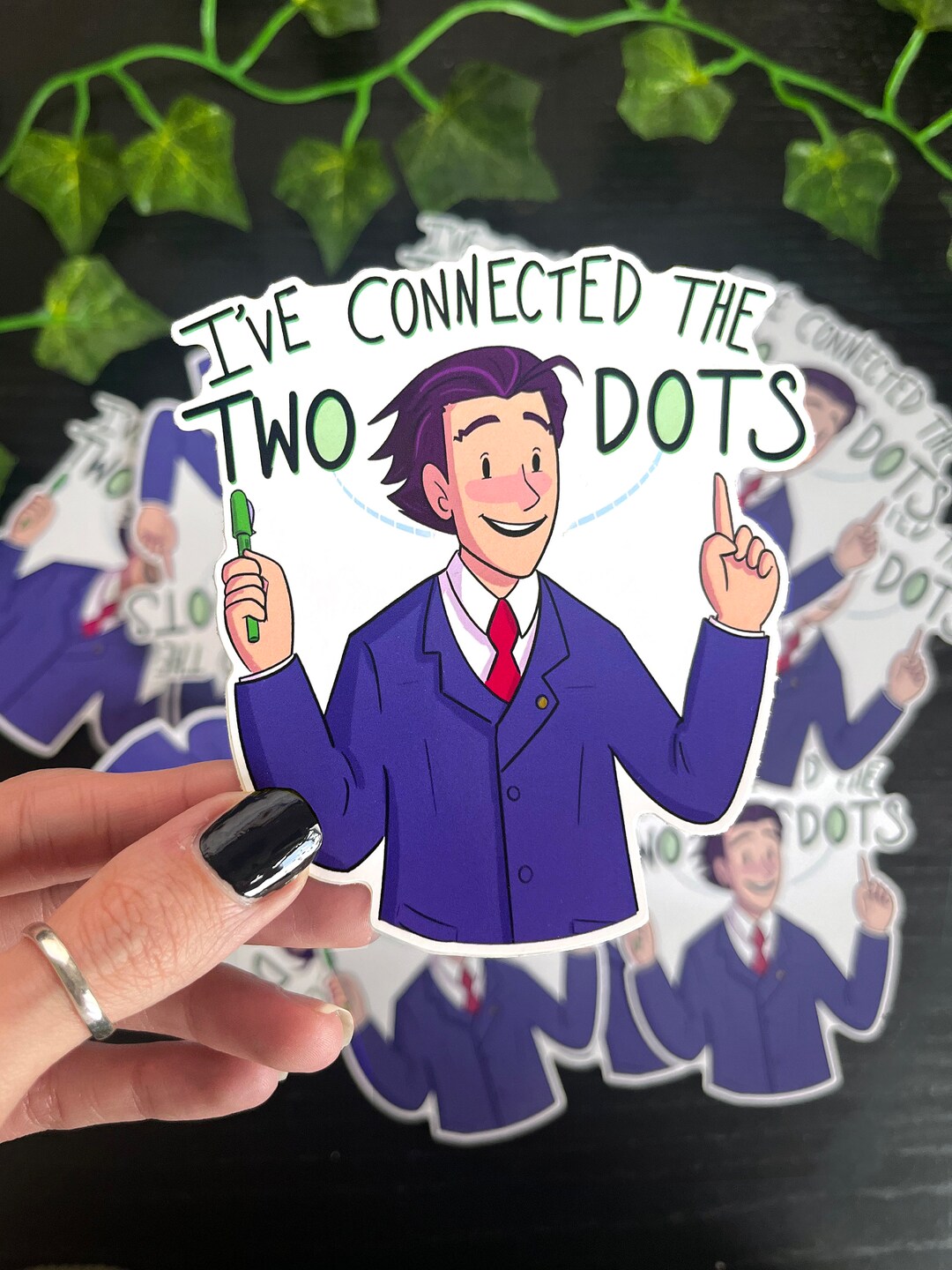 Phoenix Wright Connect the Dots Vinyl Sticker Ace Attorney Cute